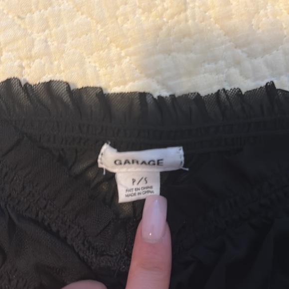 Mesh Off the Shoulder Peasant Crop Top - Picture 2 of 3